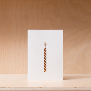 Ola - Foil Candle Greetings Card