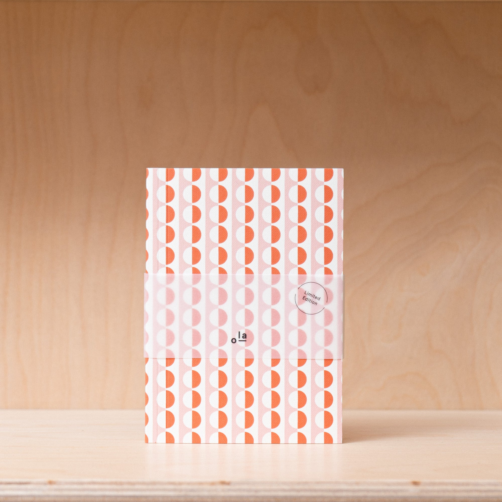 Ola - A6 Layflat Notebook Plain Pages, Sophie in Pink & Orange