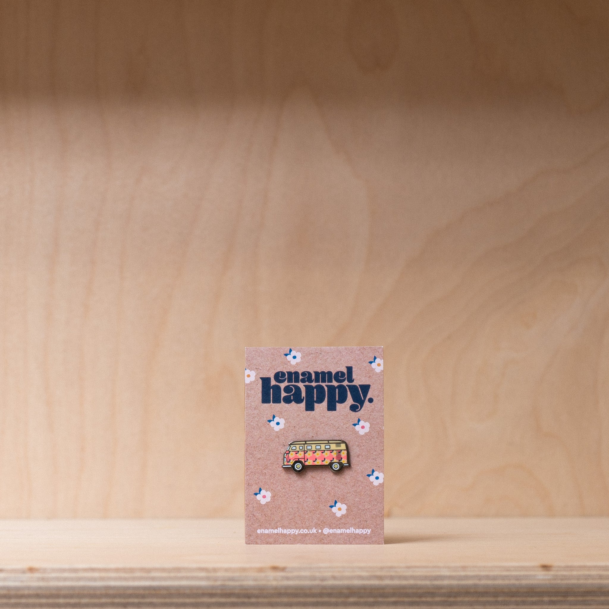 Enamel Happy Pin Badge - Campervan