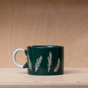 Paddywax Cypress & Fir - Green Ceramic Mug Candle (226g)