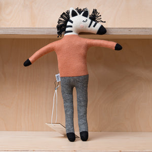 Sophie Home - Stuffed Animal Soft Toy - Peach Zebra