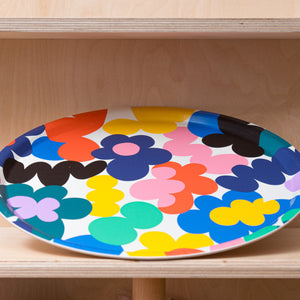 Floral Burst - Round Art Tray