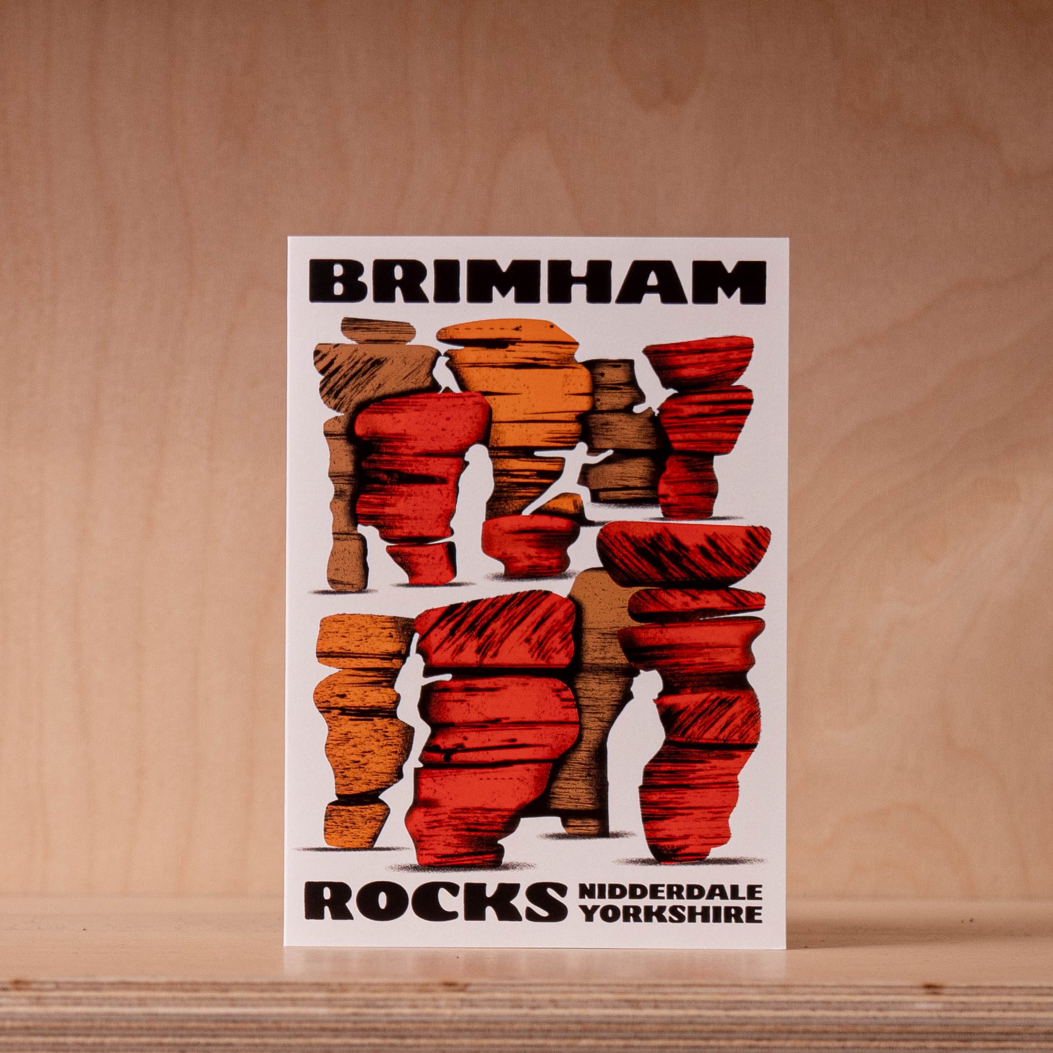 Tall Paul Kelly- Brimham Rocks - Greetings Card
