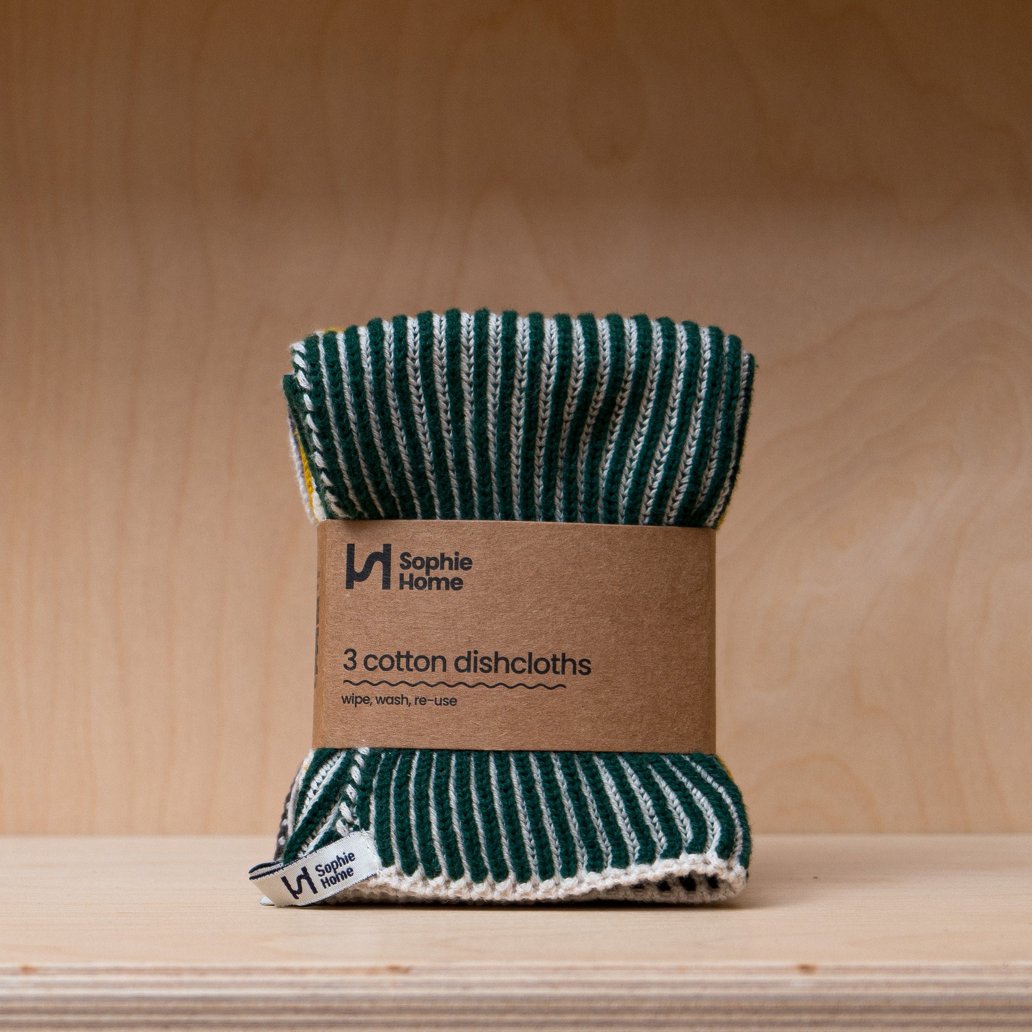 Sophie Home - Reusable & Eco Friendly Cotton Knit Dishcloths - Ribbed Citrus