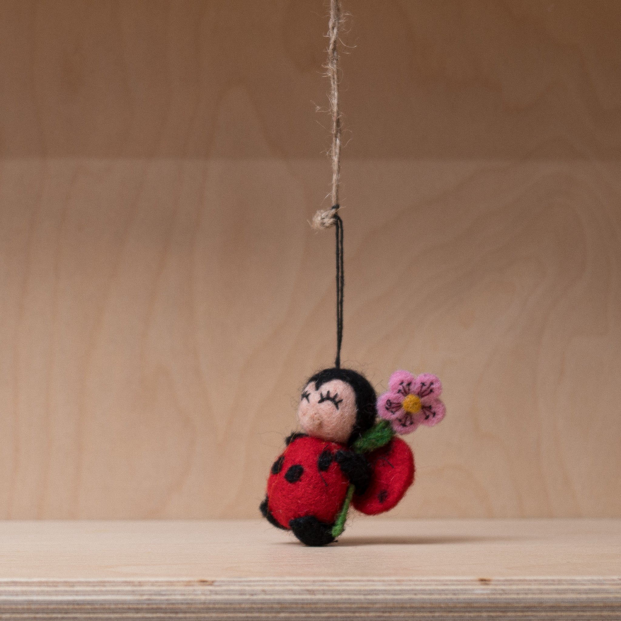 Handmade Felt Lola Ladybird Hanging Decoration