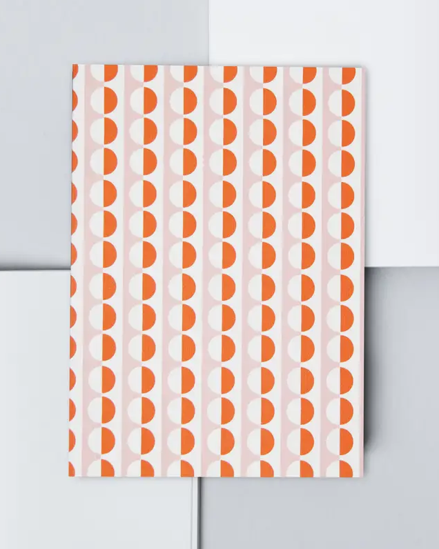 Ola - A6 Layflat Notebook Plain Pages, Sophie in Pink & Orange