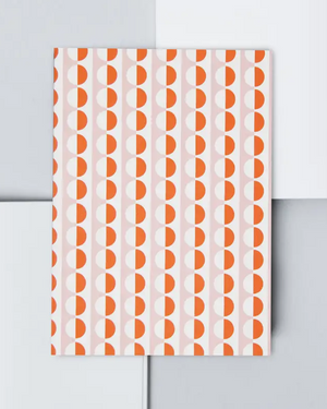 Ola - A6 Layflat Notebook Plain Pages, Sophie in Pink & Orange