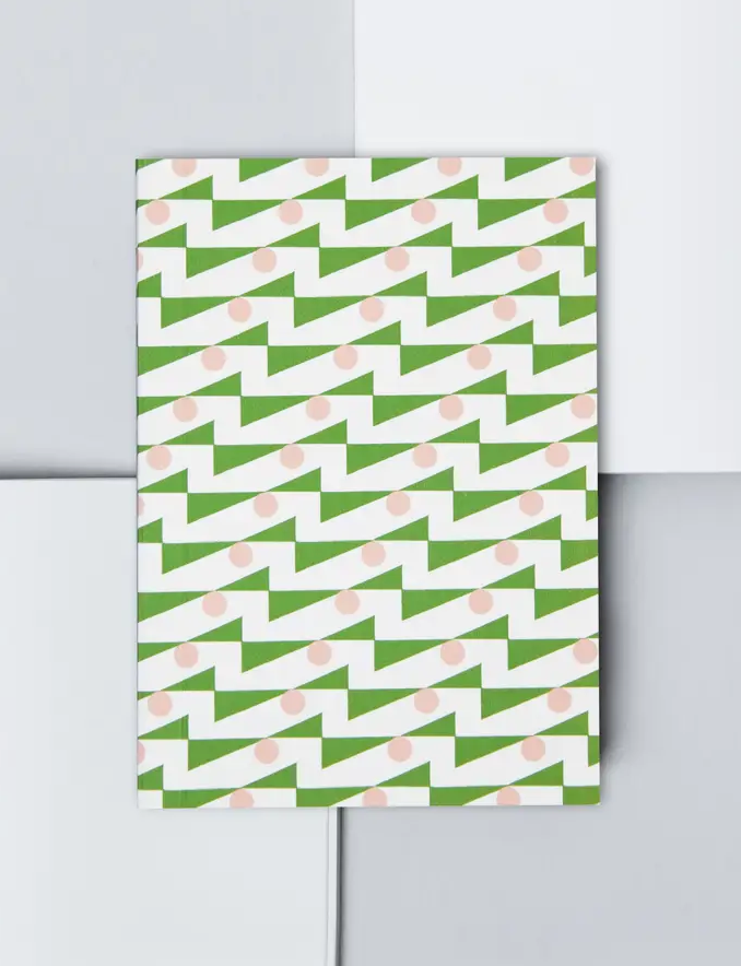 Ola - A6 Layflat Weekly Planner Enid in Green & Pink