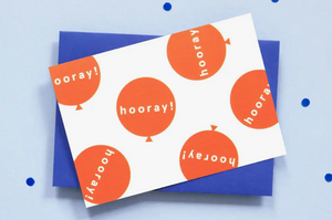Ola - Hooray Balloons Greetings Card