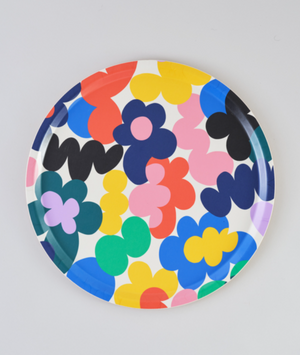 Floral Burst - Round Art Tray