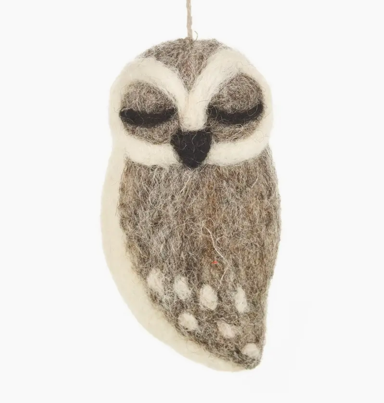 Handmade Grey Owl Hanging Decoration