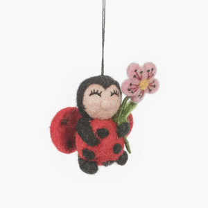 Handmade Felt Lola Ladybird Hanging Decoration