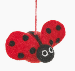 Handmade Felt Lottie Ladybird Hanging Decoration