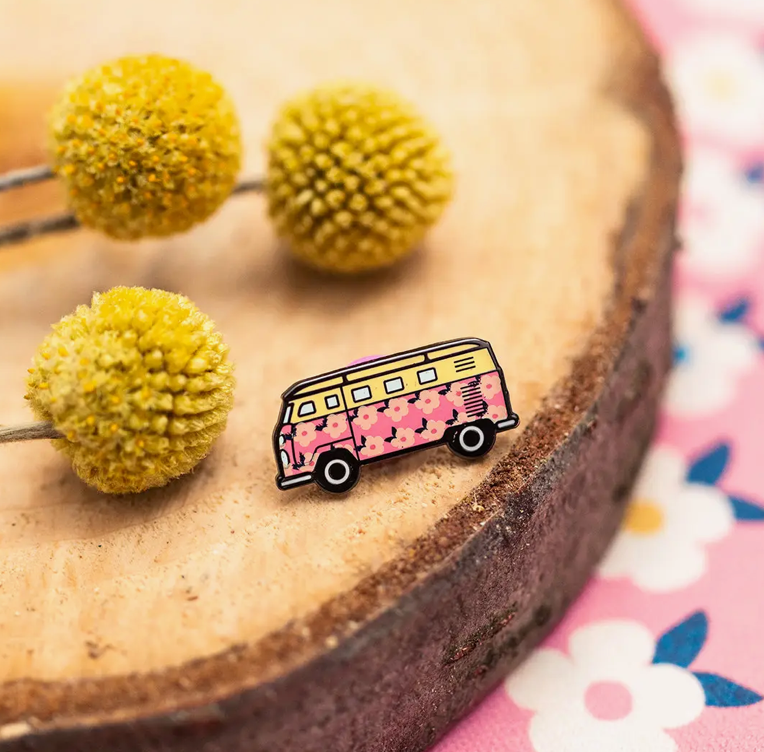 Enamel Happy Pin Badge - Campervan