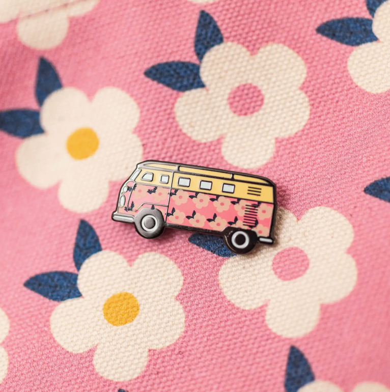 Enamel Happy Pin Badge - Campervan