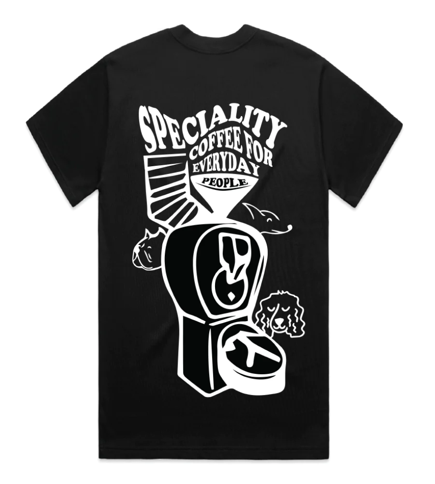 Big Dog Coffee Roasters Graphic T-shirt - Black
