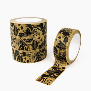 Also the Bison - Mushroom Print Eco Paper Sticky Tape