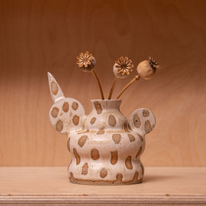 Here Be Monsteras - Dotty Bud Vase White