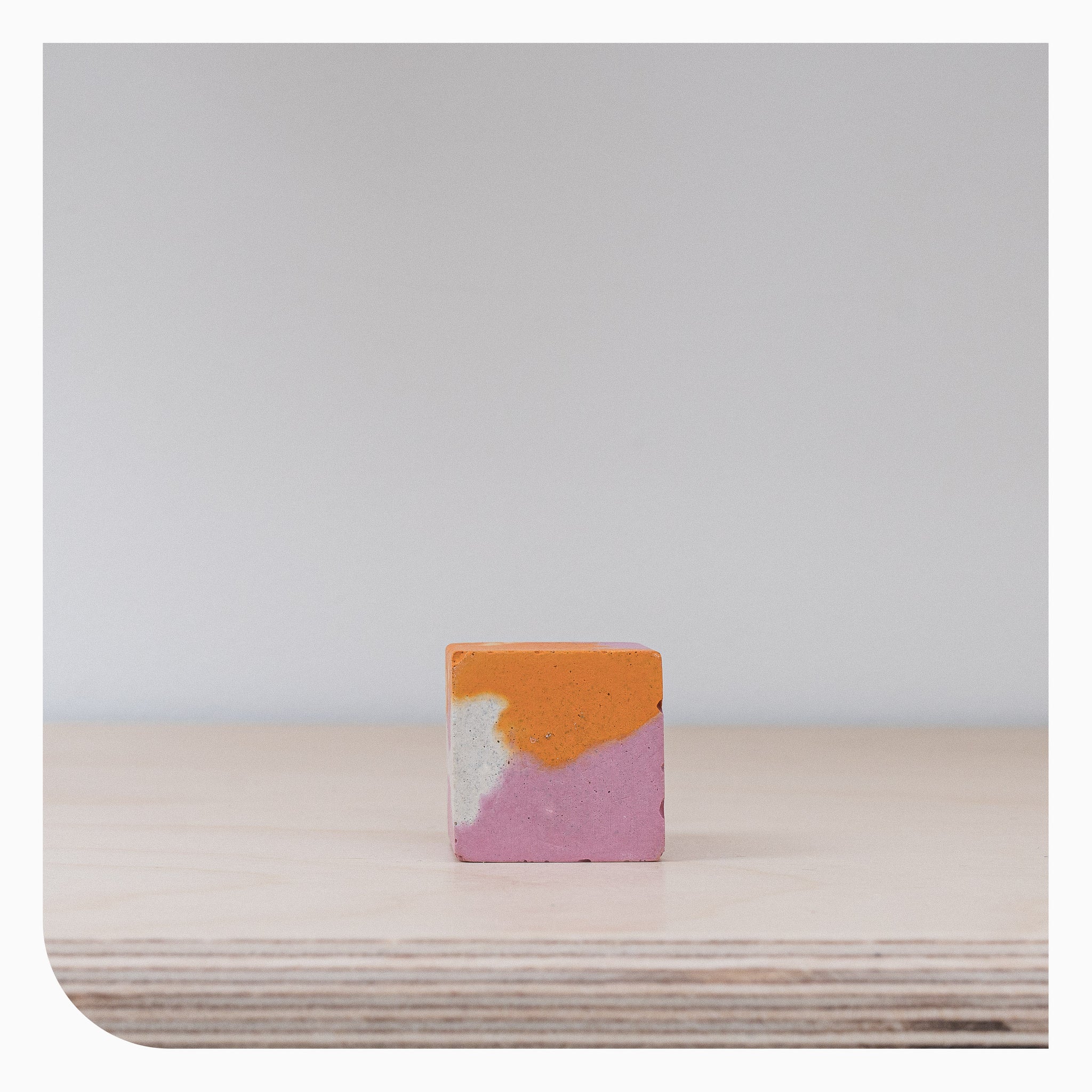 Studio Emma Drawer Pulls - Orange Pink Cube