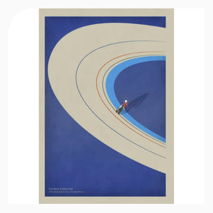 Handmade Cyclist A2 Art Print - Queen Of Everything - Track