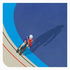 Handmade Cyclist A2 Art Print - Queen Of Everything - Track