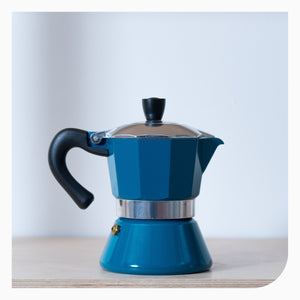 Pezzetti Bellexpress Moka Pot 3 Cup - Teal