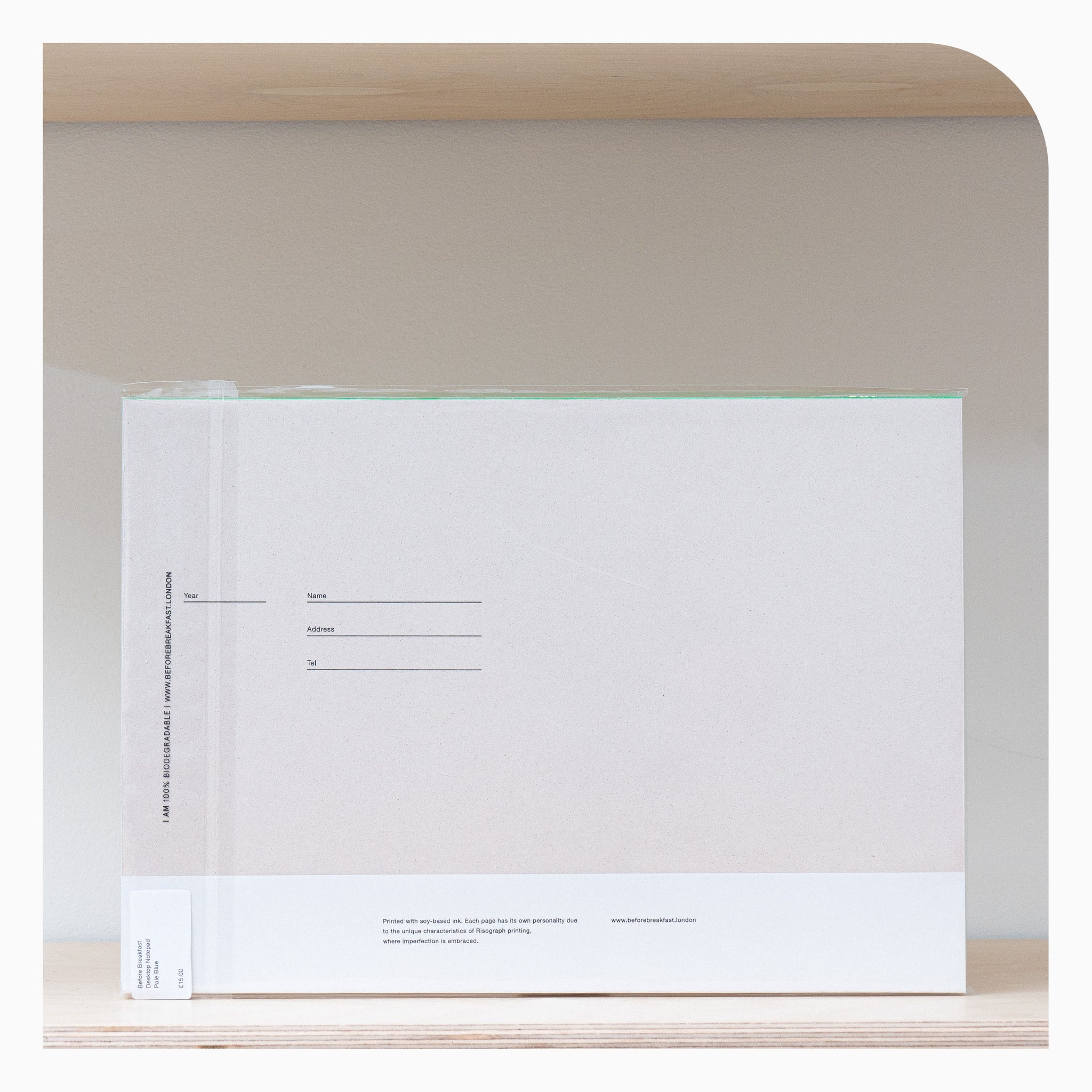 Before Breakfast Desktop Notepad - Pale Blue