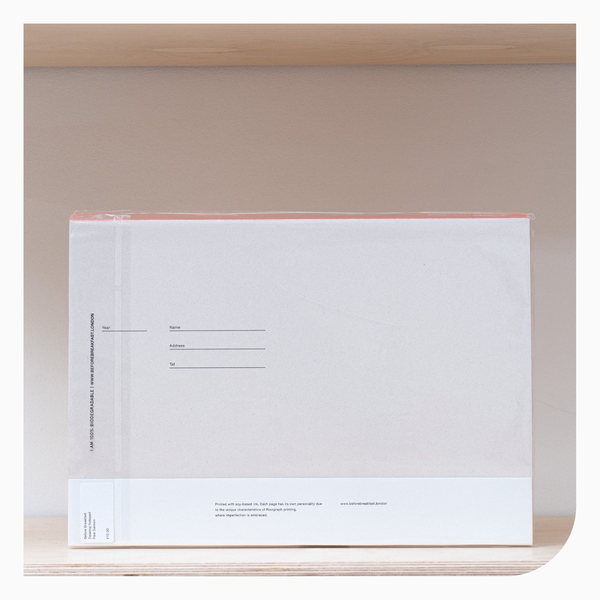 Before Breakfast Desktop Notepad - Pale Salmon