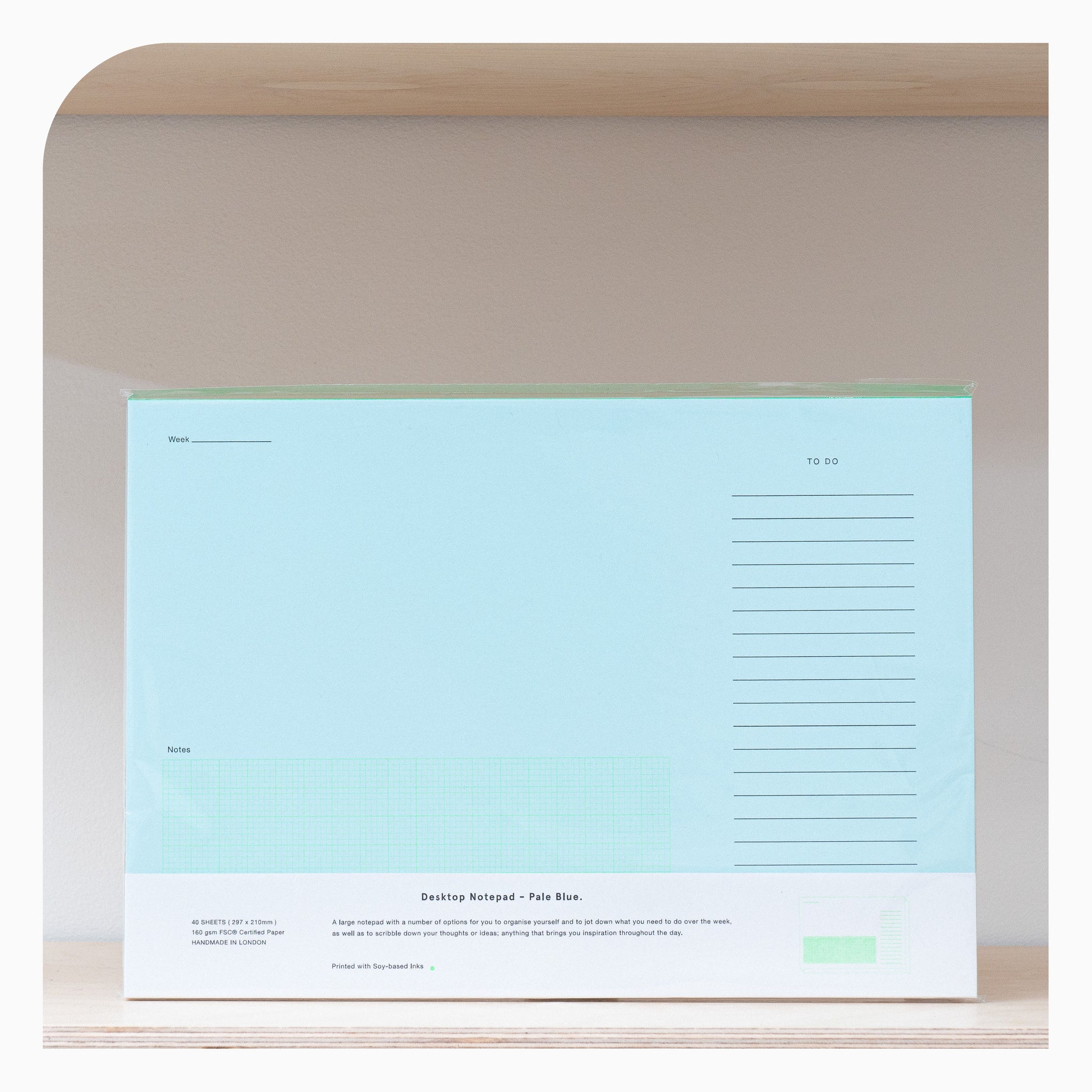 Before Breakfast Desktop Notepad - Pale Blue