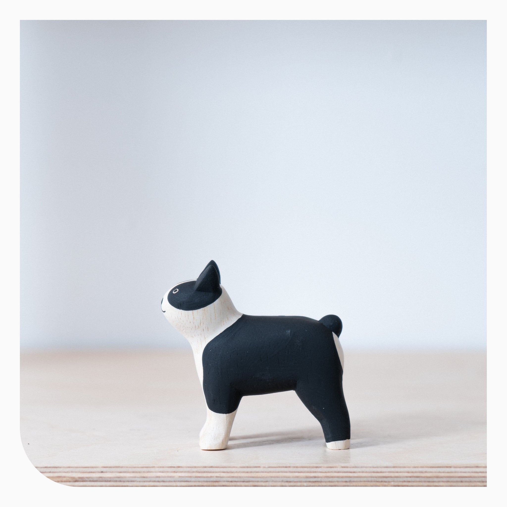 T-Lab 'PolePole' Wooden Toy - Boston Terrier