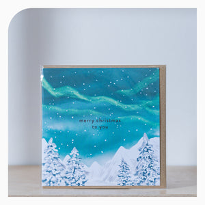 Charis Raine Greetings Card - Merry Christmas Skies