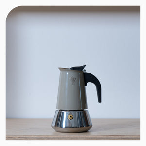 Pezzetti Steelexpress Moka Pot 2 Cup - Dove Grey