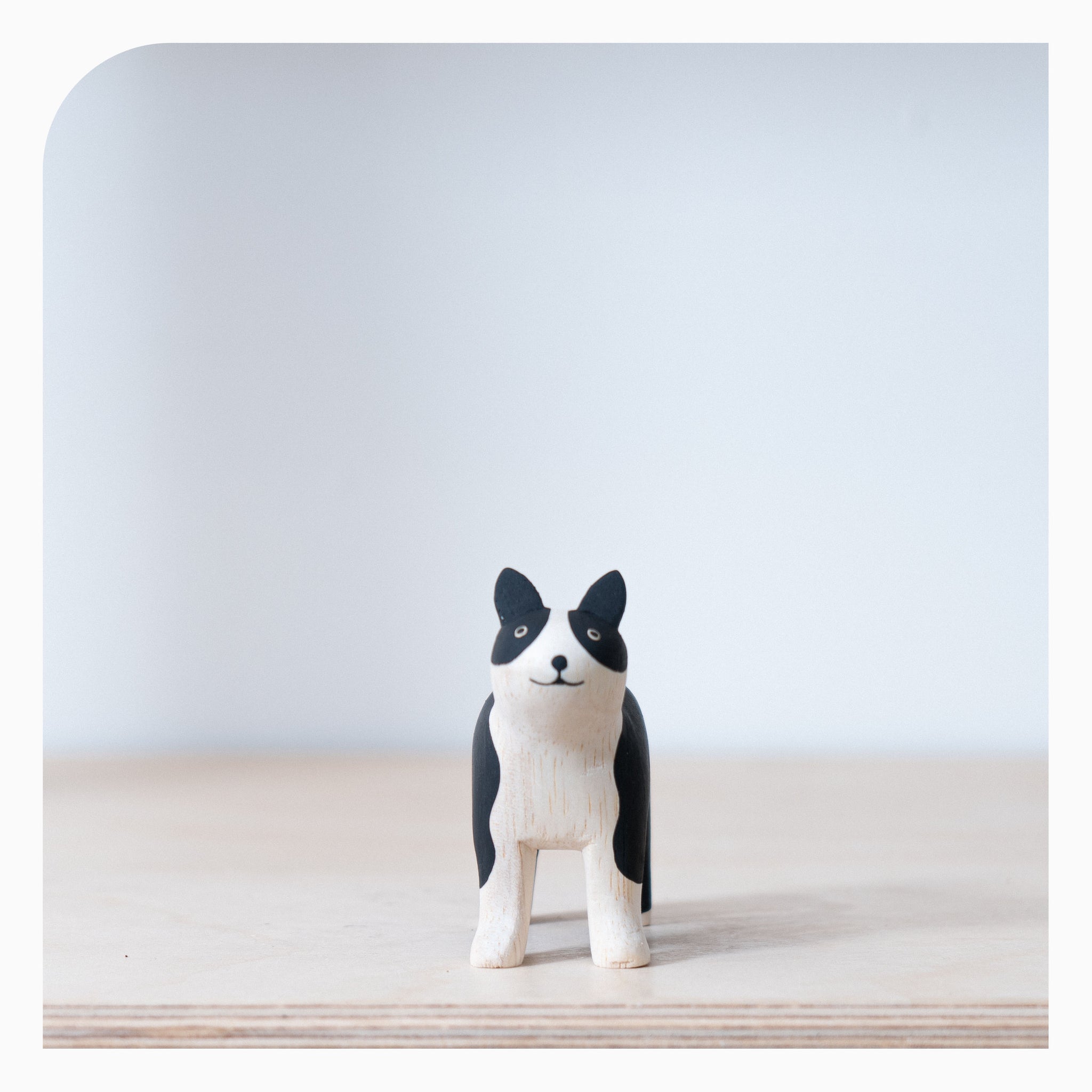 T-Lab 'PolePole' Wooden Toy - Boston Terrier