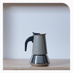 Pezzetti Steelexpress Moka Pot 2 Cup - Dove Grey