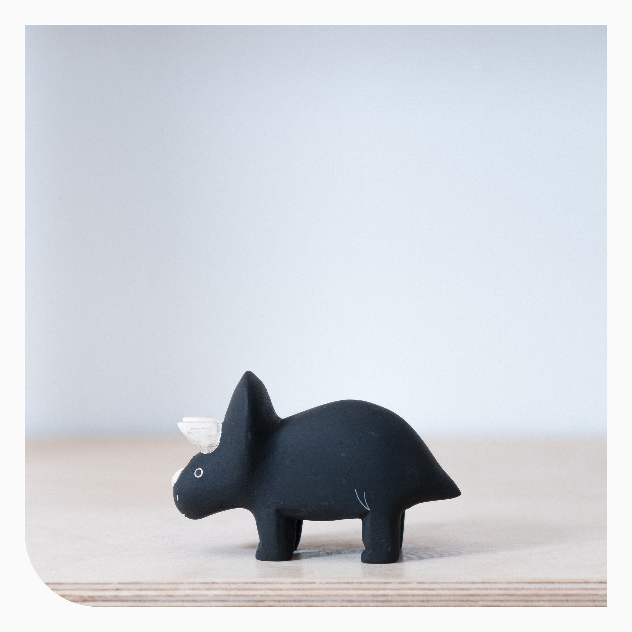 T-Lab 'PolePole' Wooden Toy - Triceratops