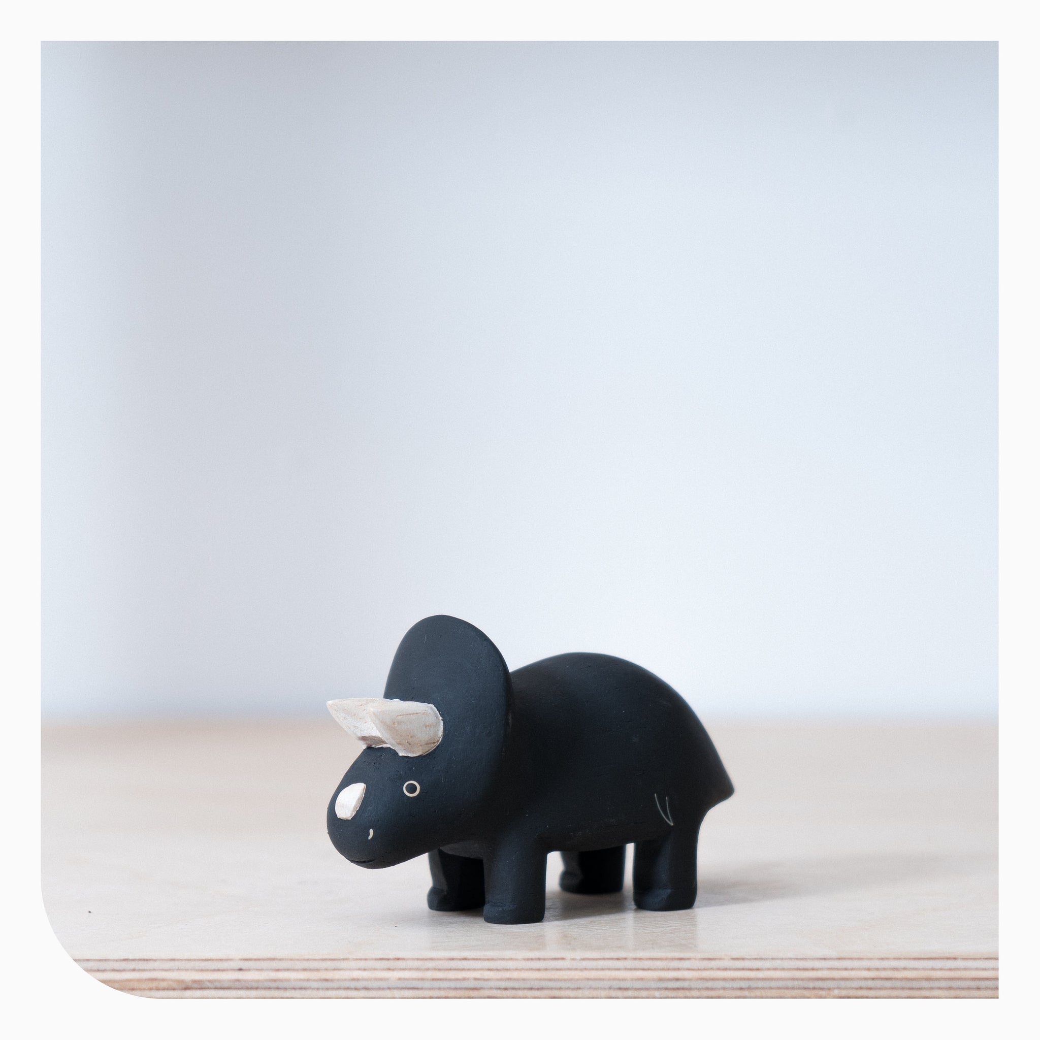 T-Lab 'PolePole' Wooden Toy - Triceratops