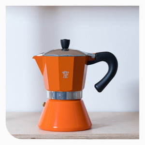 Pezzetti Bellexpress Moka Pot 6 Cup - Orange