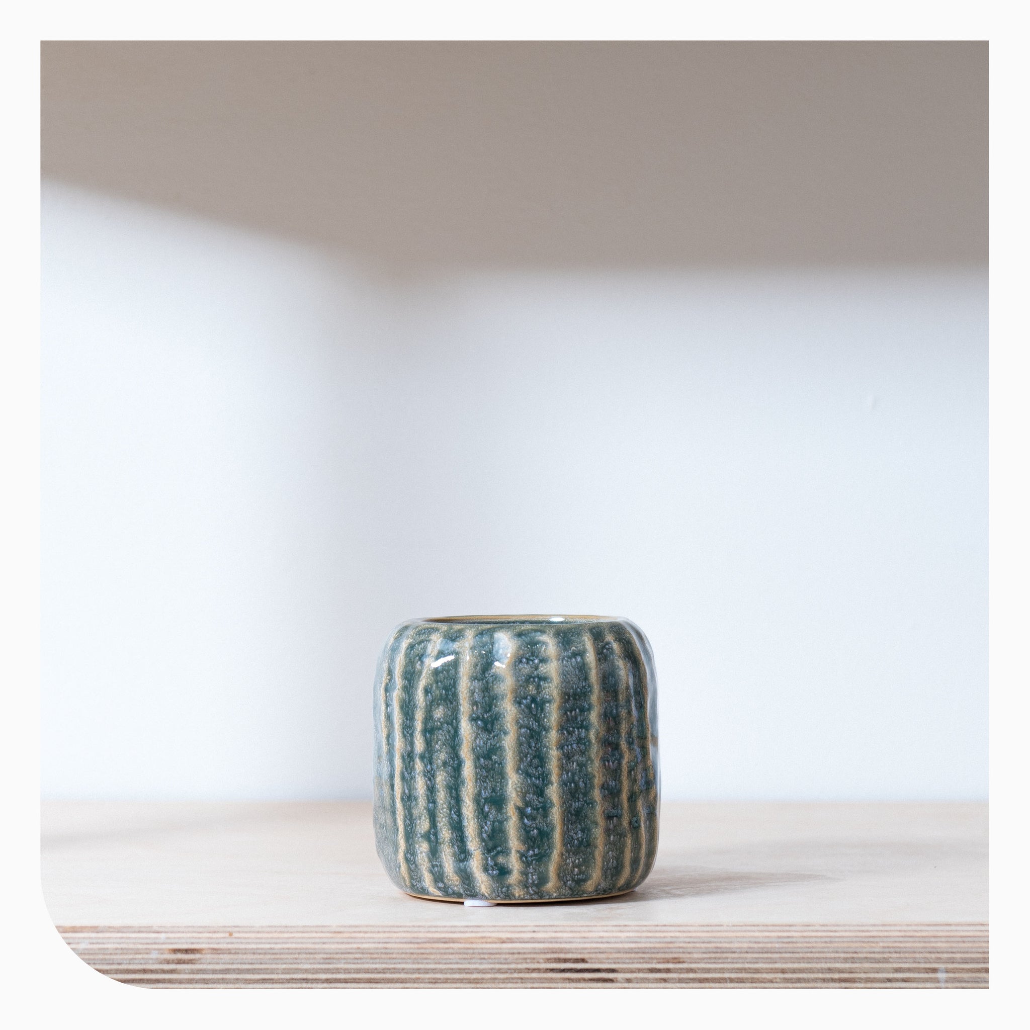 Serax 'Sixties' Ribbed Pot - Blue Grey