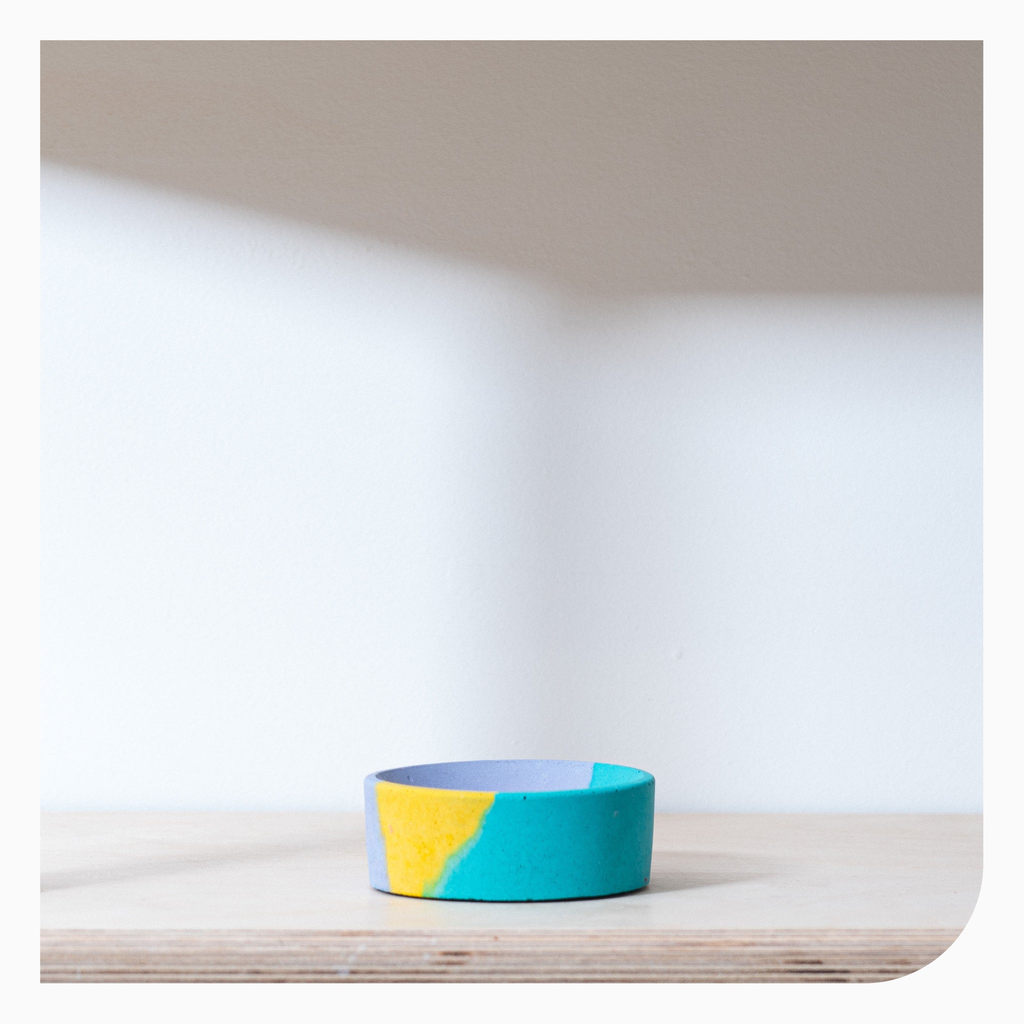 Studio Emma Circle Dish - Turquoise, Lilac & Yellow