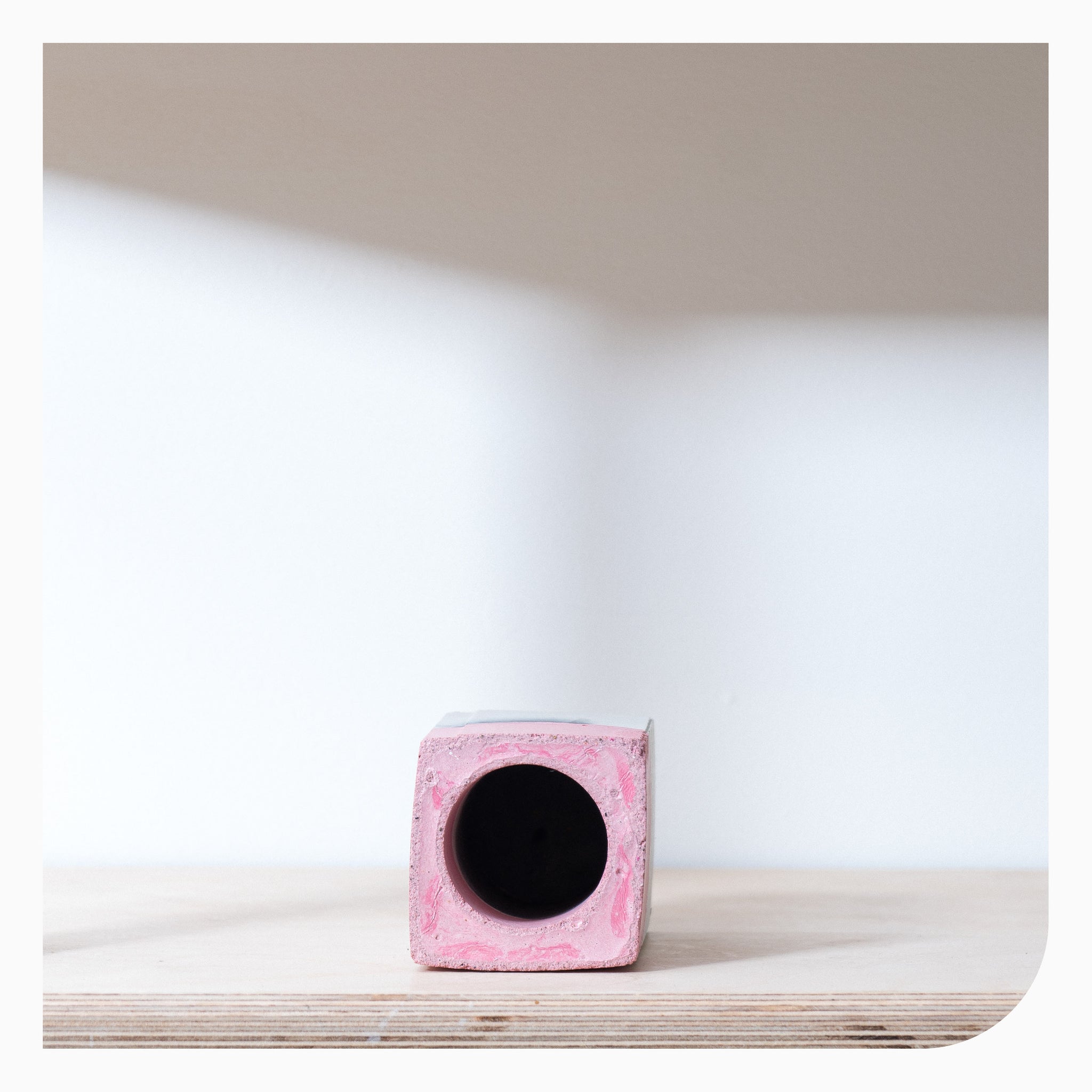 Studio Emma Rectangular Vessel - Grey, White & Blush Pink