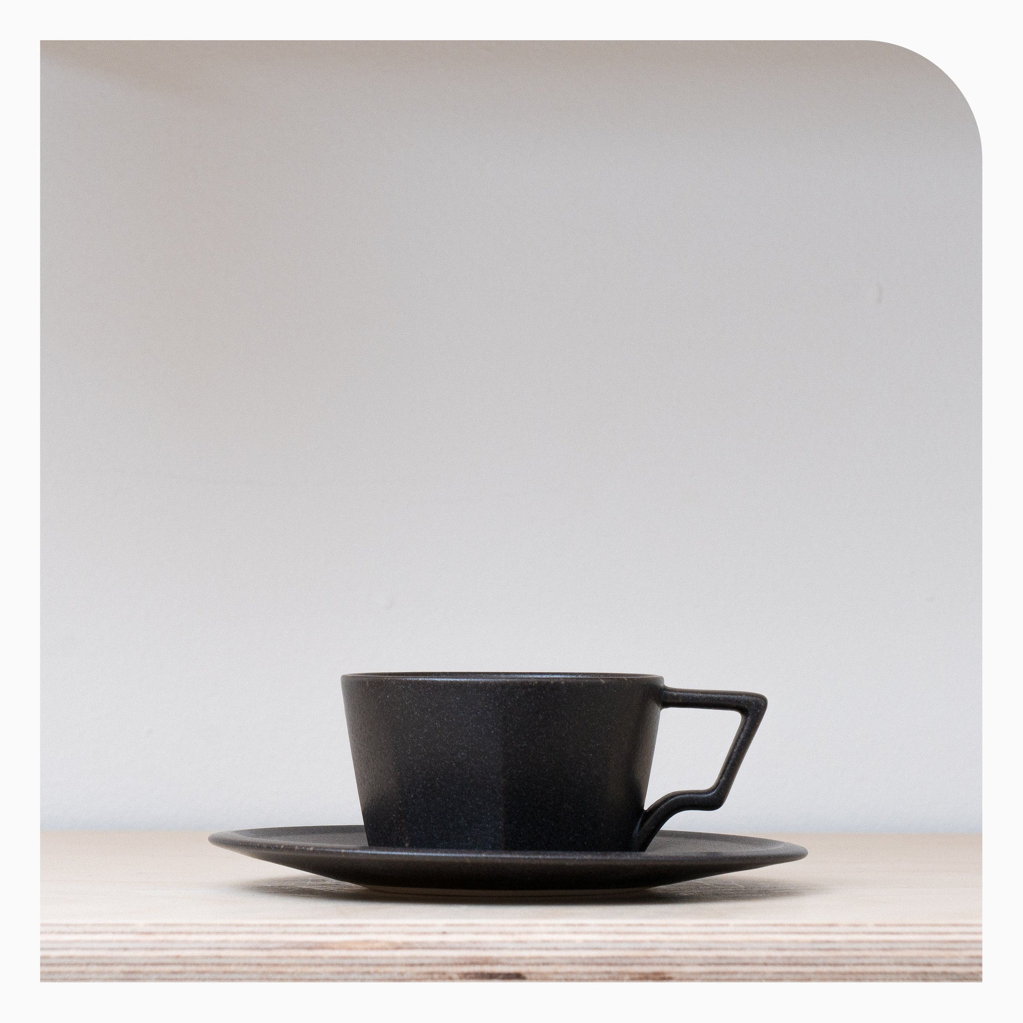 Kinto Black Cup & Saucer 3oz