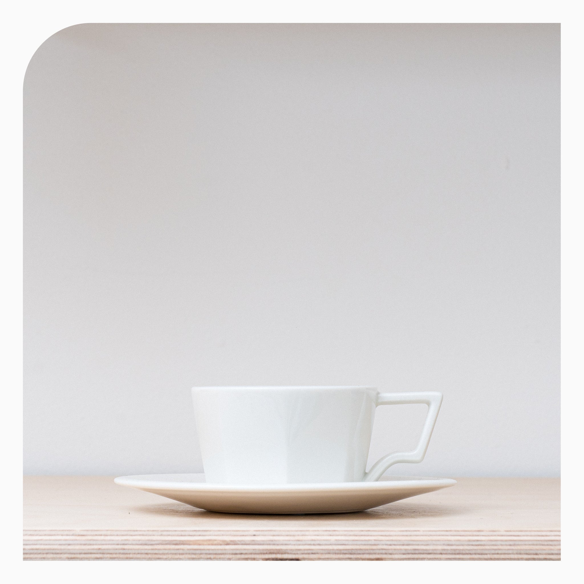 Kinto SCS White Espresso Cup & Saucer