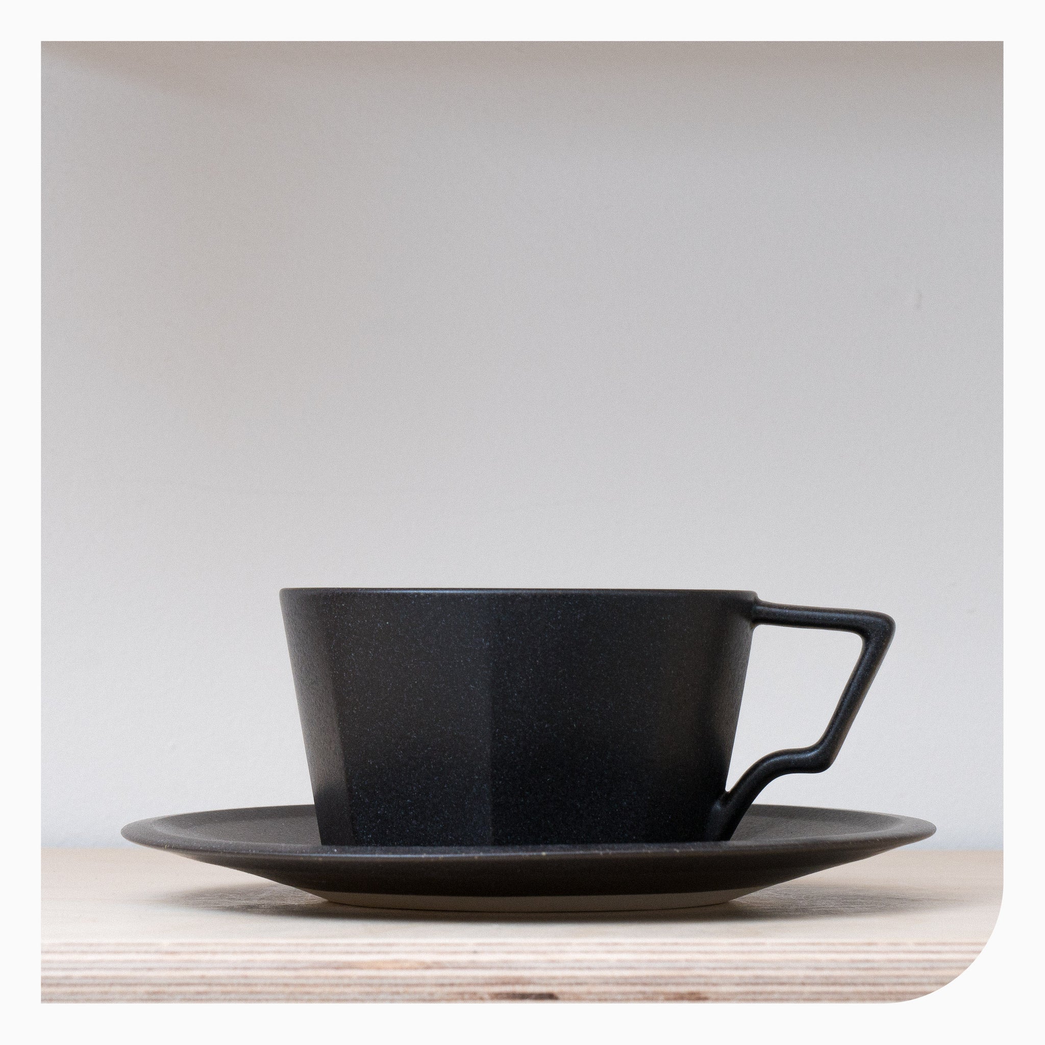 Kinto Black Cup & Saucer 11oz