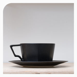 Kinto Black Cup & Saucer 11oz