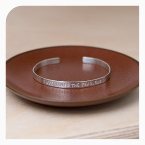 Lucy Addison - "Fate Loves The Fearless" Cuff Bangle