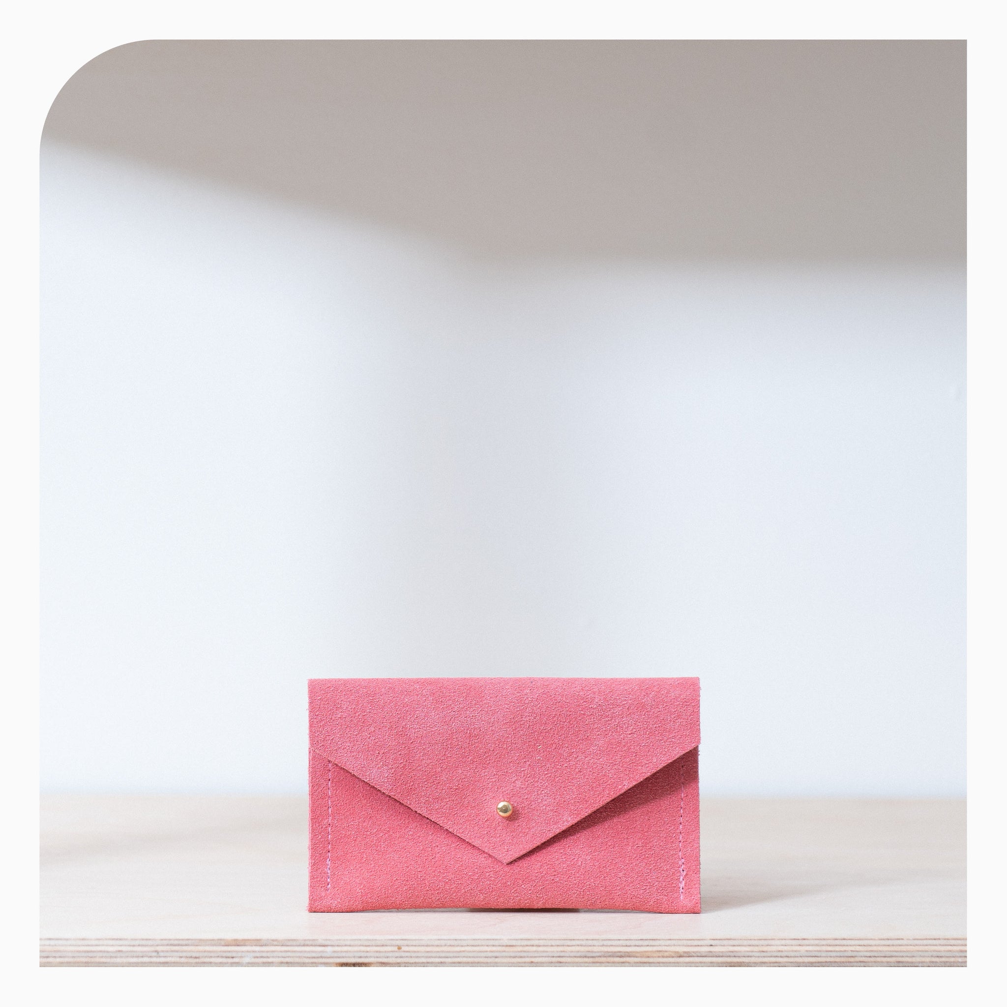 Studio Lowen Suede Card Holder Coral