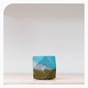 Studio Emma Geometric Tea Light Holder - Navy Natural