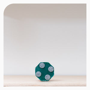 Studio Emma Tiny Hexagon Vessel - Teal & Coral