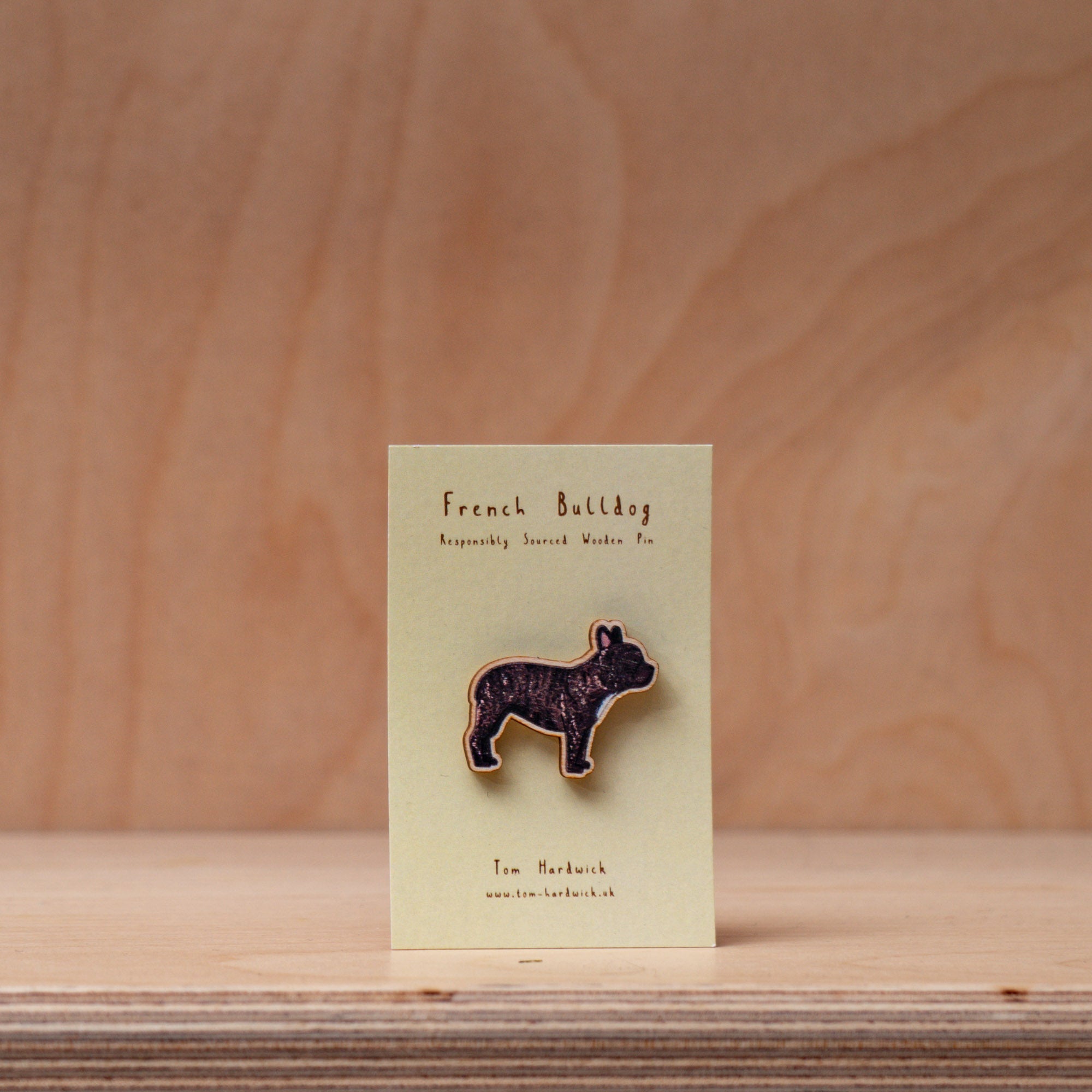 Tom Hardwick Wooden Pin - French Bulldog