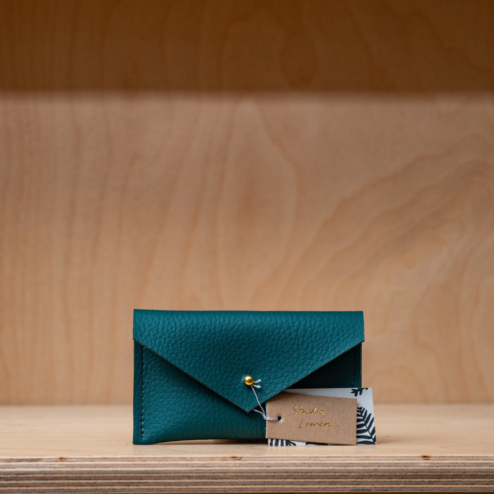 Studio Lowen Leather Card Holder - Teal